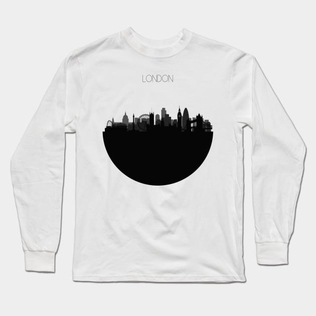 London Skyline Long Sleeve T-Shirt by inspirowl